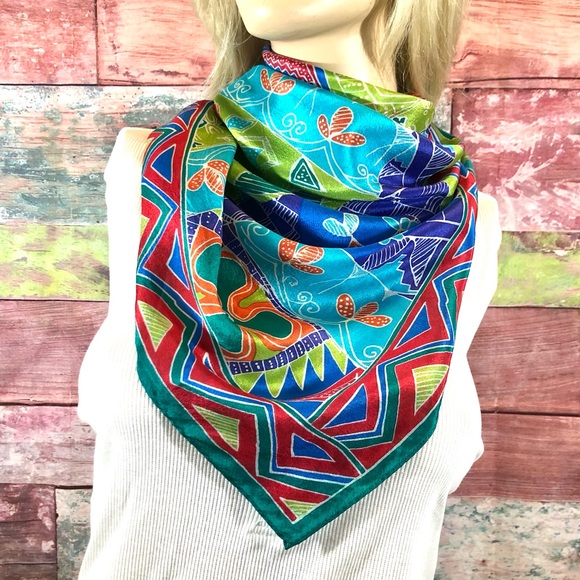 Honey Vintage Silk Scarf - Picture 2 of 11